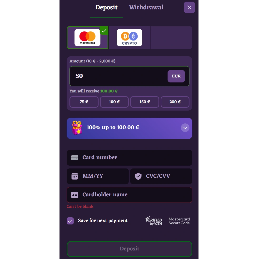Happyjokers Payment Methods