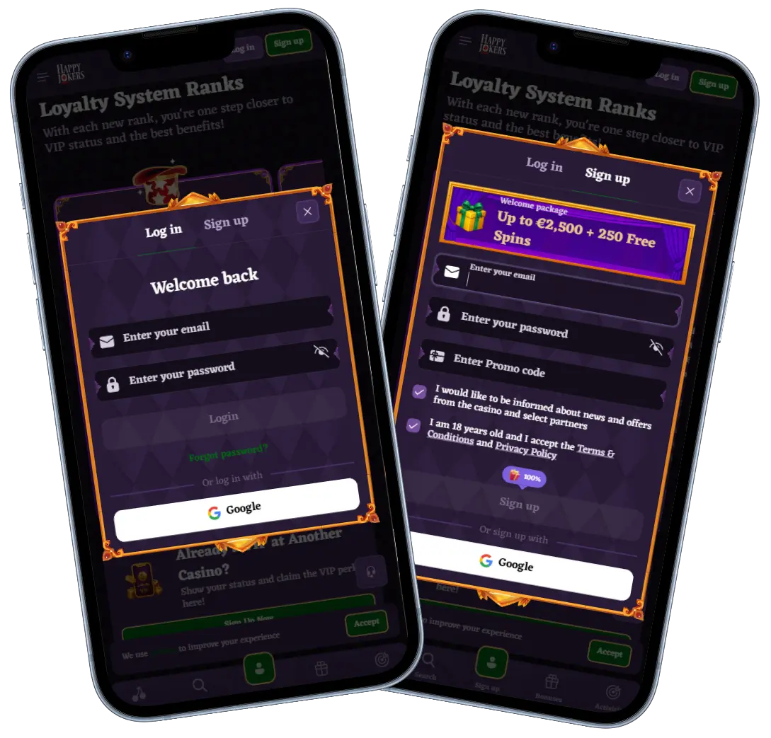 Happy Jokers Casino Login and Registration