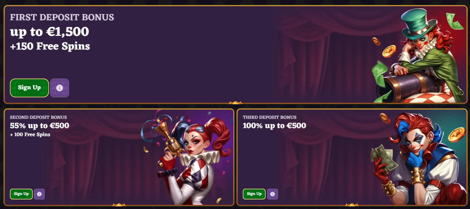 Happy Jokers Casino Welcome Package